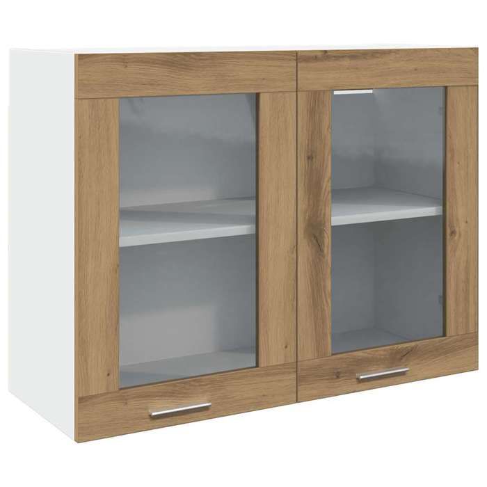 VidaXL Vitrine suspendue "Lyon" Chêne artisanal 80 x 31 x 60 cm Bois d'ingénierie 856120