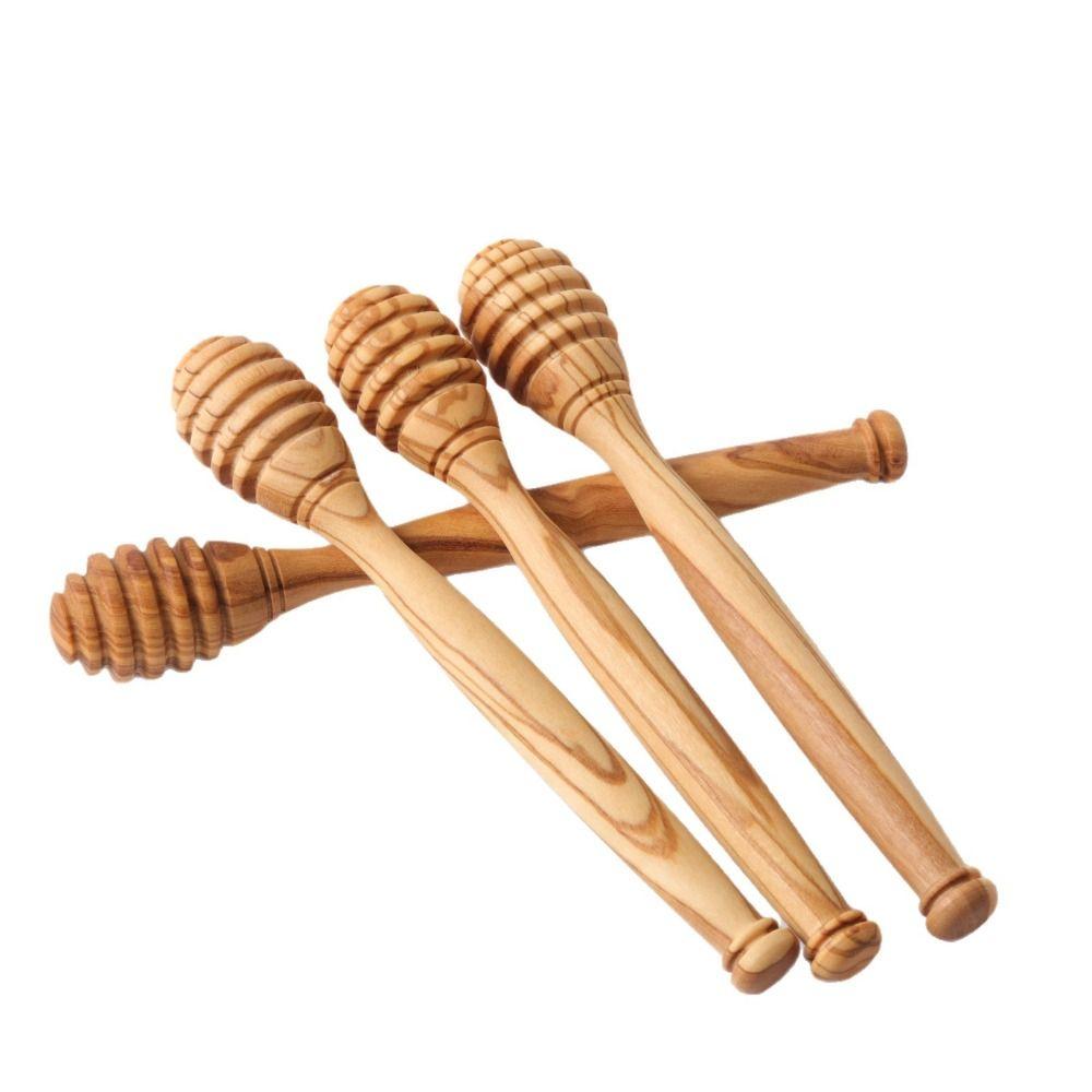 Natural Wood Wooden Honey Dipper Handmade Wooden Honey Stirrer Honey Stirrer Spoon  For Jars