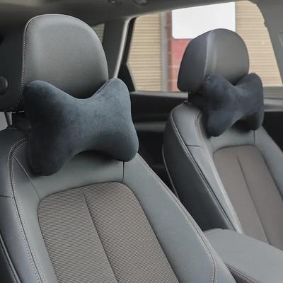 Auto Nacken Kopfstützkissen Hochelastischer Memory-Schaum Sitz Nackenkissen Atmungsaktiver Samt Kopf- und Nackenstütze zum Schlafen Kissen