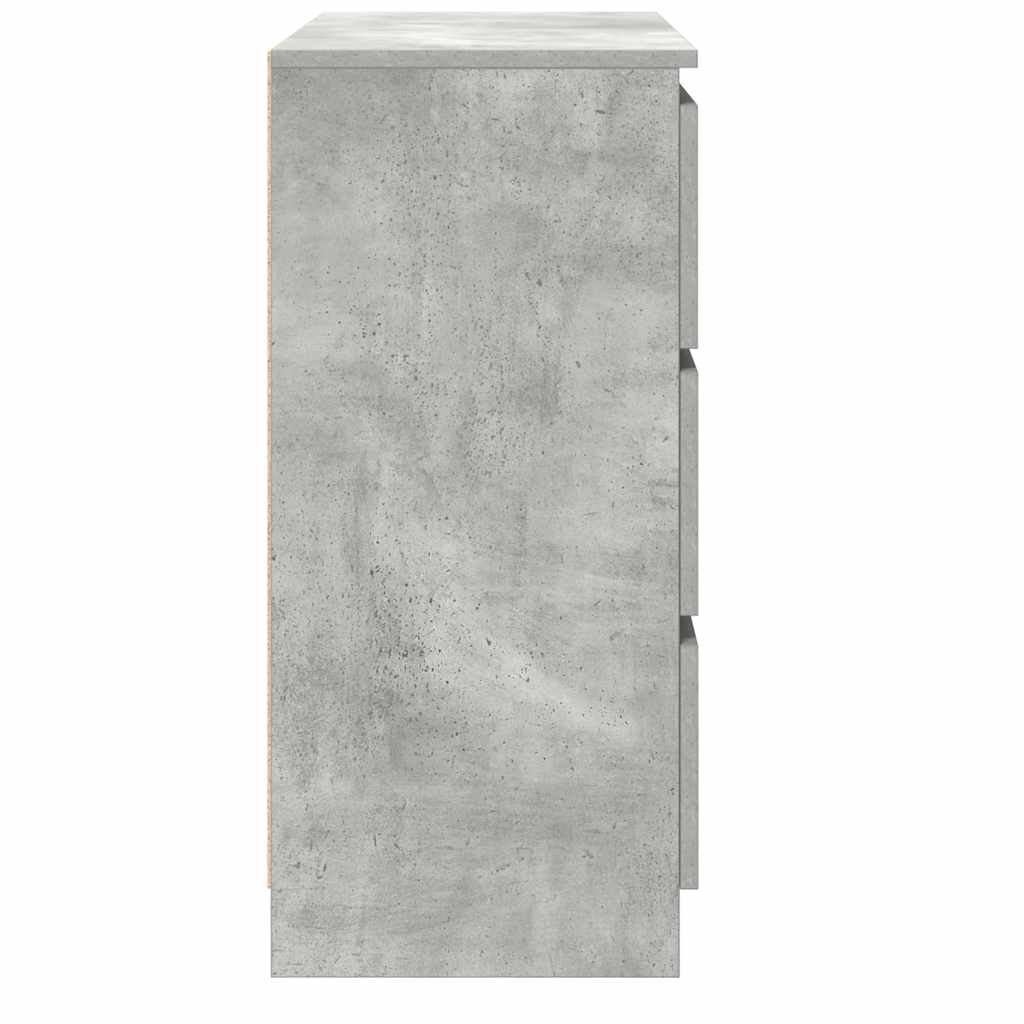 Sideboard Concrete Grey 80 x 35 x 76 cm Wood Based Material