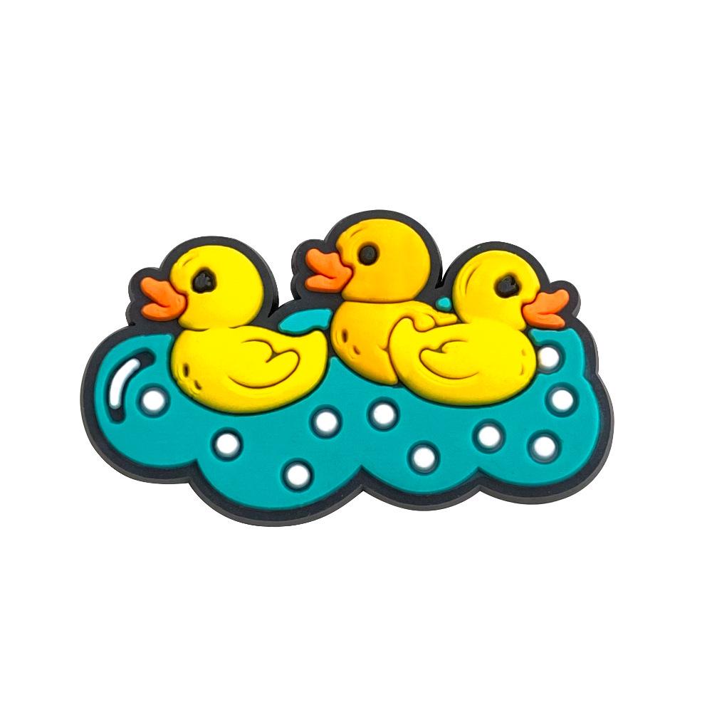 Little Yellow Duck Soft PVC Pen Holder - Detachable Student Accessory