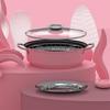 DStt Big Fish & Begonia Rosa Pink Panela Oval Multifuncional Removível Antiaderente