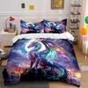 "Fantasy Dragon Artwork Set" Bedding Set with 1 Duvet Cover 2 Pillowcases Single Double King Queen, Gift
