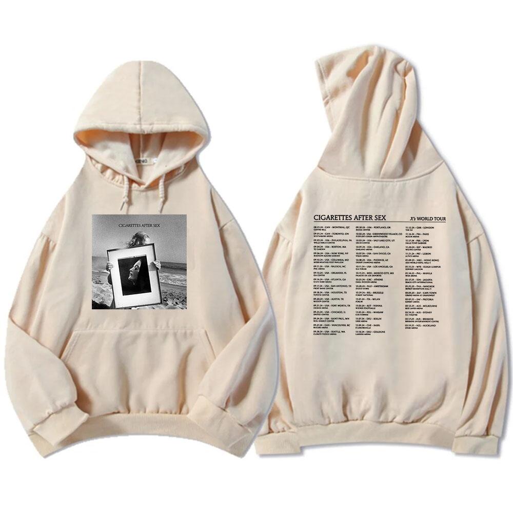World Tour Cigarettes After Sex Hoodies Winter Men Women Heavy Mental Sweatshirts Long Sleeve Graphic Print Sudaderas