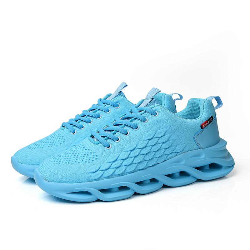 Running Shoes Durable Woven Breathable Anti-slip Men Shoes Comfortable Lightweight Soft Mesh Lace-up Sports Shoes Men