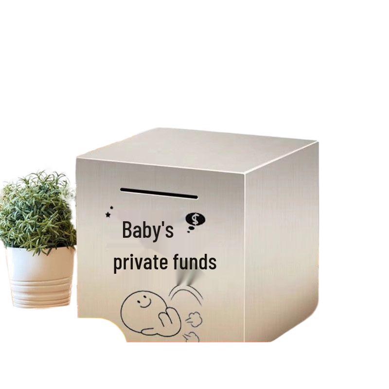 Stainless Steel Anti-Fall Piggy Bank - Creative Unbreakable Metal Money Box Birthday Gift