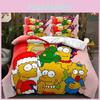 The Simpsons Cartoon Bedding Set With Reactive Dye Printing For Modern Home Decor