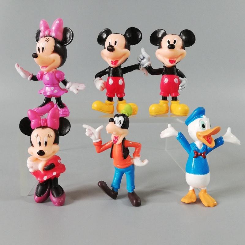Disney Mickey House Minnie Figure Doll Toy Cake Decoration Set Of 6 Perfect Gift For Kids