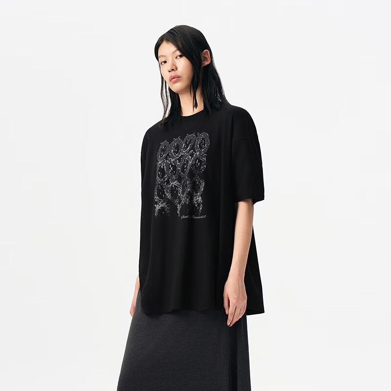 Damska luźna retro koszulka z krótkim rękawem