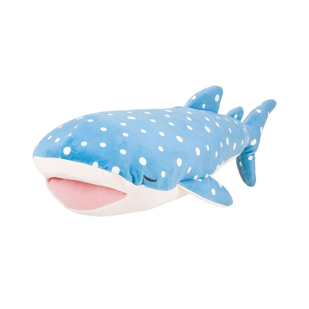 Livheart Premium Sleepy Animals Kamu Kamuzu Whale Shark Body Big Size 100cm in Fluffy and Jinbei-san Pillow, (Approx. Length), Soft, 78108-62