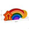 Wooden Rainbow Stack Colorful Versatile Christmas Gifts Wood Stacker Early Development Activity Toy
