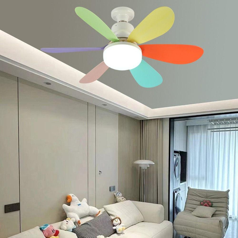 3 Gears Stepless Dimming Ceiling Fan Light 2 in 1 Electric Cordless Fan Ceiling Lamp  Living Room