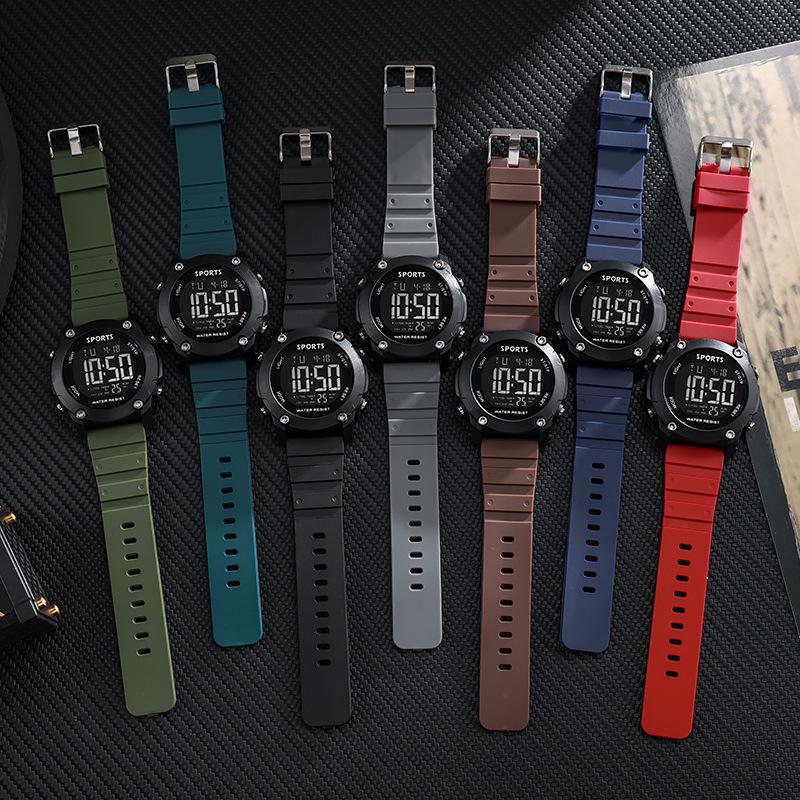 LED Digital Sports Watch: Multifunctional Alarm, Timer, Waterproof for Students & Men