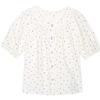 Betu Women's Polka Dot Lantern Sleeve Short Sleeve Shirt 2503T60