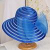 Ruffles Design Tea Party Cap Wide Brim Sun Hat Elegant Sunscreen Cap  Dance Dinner