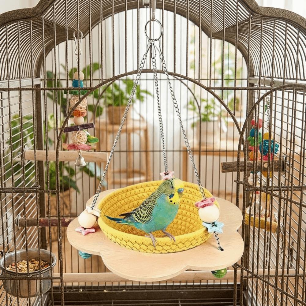 Cozy Woven Bird Nest Round Bird Sleeping Hut Multi-Purpose Hanging Bird Nest Bird Breeding