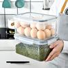 3PCS Crisper Box Airtight Food Storage Containers with Removable Drain Basket Stackable Meal Prep Containers for Fruits And