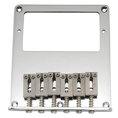 Musiclily Pro 10.8mm String Pitch Telecaster Humbucker Bridge, 6-Way, Stainless Steel Saddles, for TL Electric Guitars, Chrome