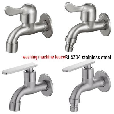 304 Stainless Steel Kitchen Faucet: Single Cold Water, 4-Point Spout