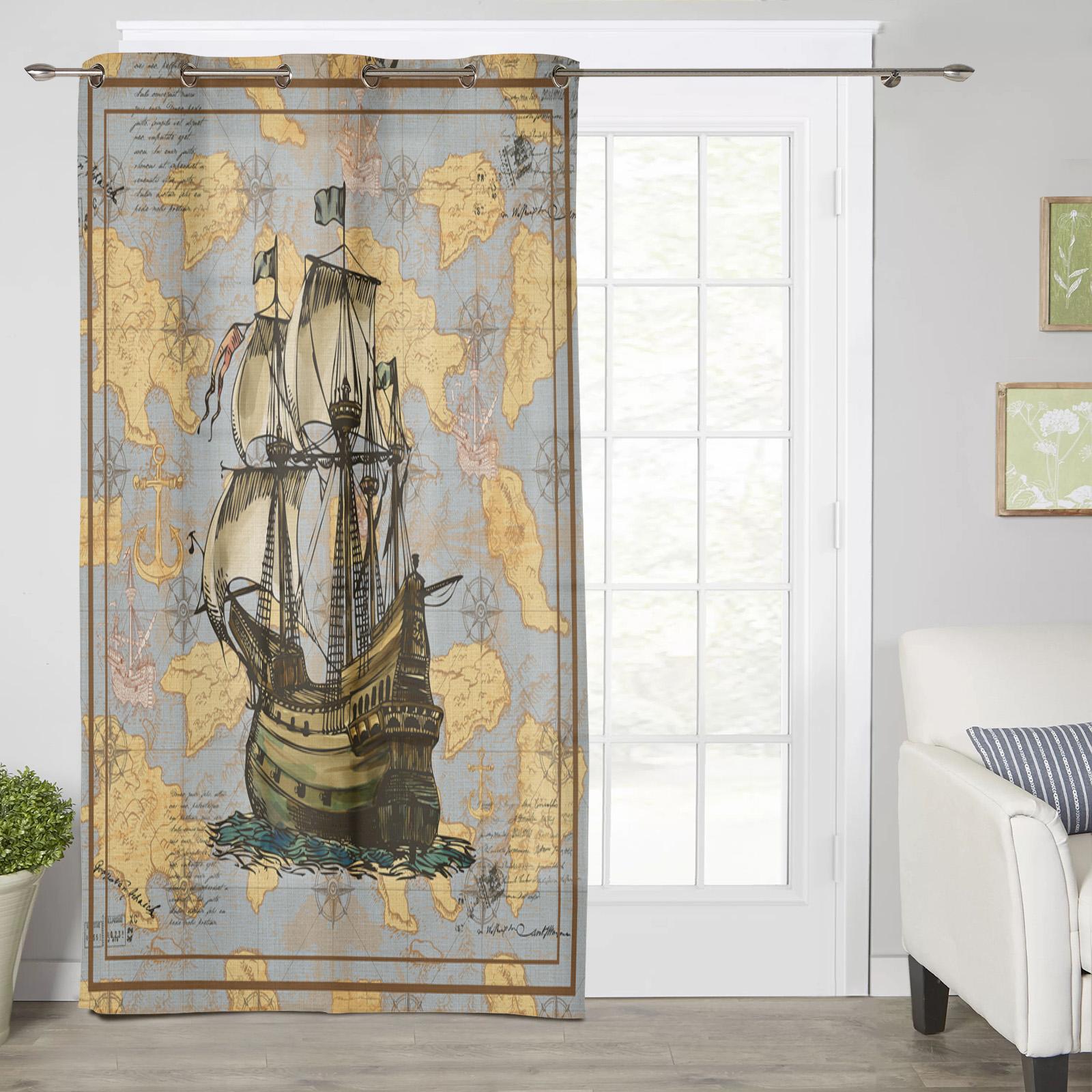 Кино фильм ретро постер попкорн и камера современные оконные шторы драпировка для кухни — фото 17