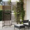 Vidaxl 6-Panel Screen, Brown, Poly Rattan