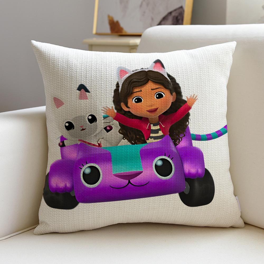 Lovely GGabbys DollhouseS Cushion Cover Breathable and skinfriendly linen pillowcase square removable and washable cushion