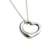 TIFFANY & CO. 1990 2024 Elsa Peretti Sterling Silver Open Heart Pendant Necklace 01040012