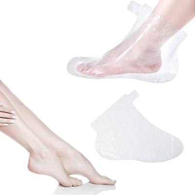 100 STÜCKE Transparente PE Plastik Einweg Fußbeutel Detox SPA Überzüge Pediküre Entfernen Rissige Füße Pflege Werkzeuge