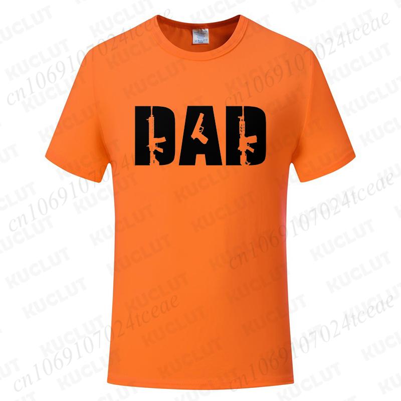 Dad Guns T-Shirt for Men Short Sleeve Tes Father's Day Gift Gun Lover Graphic Tops Harajuku Streetwear Oversized Male Clothing