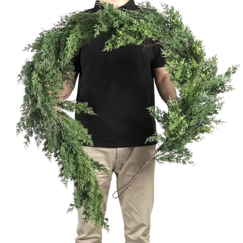 1PC Faux Ivy Vine Party Dark Green Branches Outdoor Decoration Green Christmas Tree Garland Home