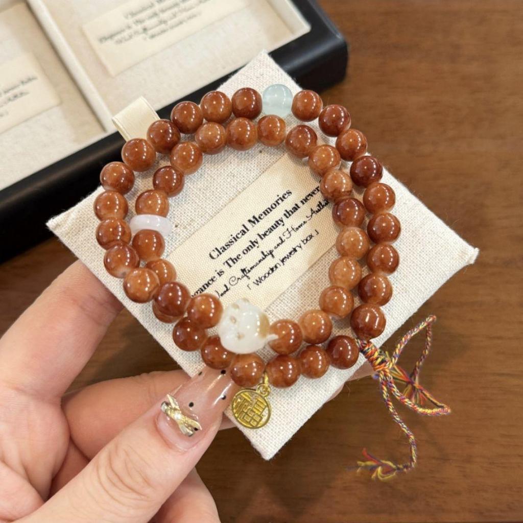 Retro Chinese Bamboo Beaded Bracelet - High-End Bestie Gift