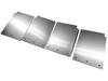 BRIGHTZ Mitsubishi Fuso Canter Guts F24 Super Mirror Finish Stainless Steel Plated Rear Mudguard Cover 4PC Mud Flaps F24 Mitsubishi Fuso Canter Guts
