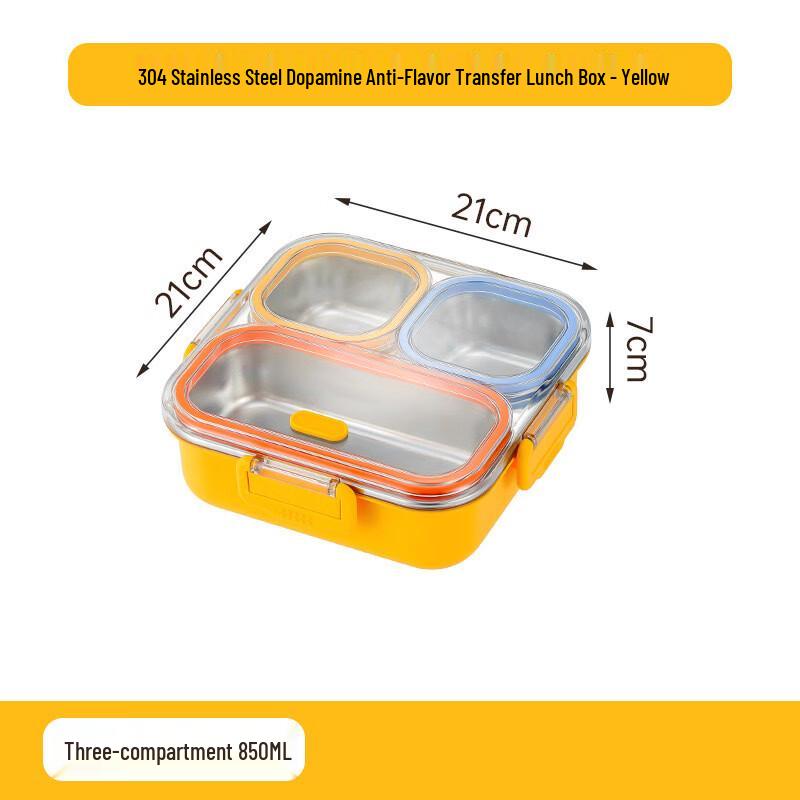 

ZISIZ Stainless Steel Anti-Mixing Lunch Box for Students