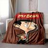 1pc Mr. Bean Cartoon Flannel Throw Blanket - HD Printed Lightweight Soft Warm All-Season Blanket for Sofa, Bed, Travel, Camping - Machine Washable078