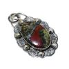 Natural Dragon Blood Jasper Gemstone Silver Pendant In 925 Sterling Silver- Handmade Design, Everyday Wear Jewelry, Unique Pendant Gift For Her