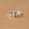 925 Sterling Silver Jewelry Hot Popular New Fashion Korean Small Fresh Cute Cat Animal Opening Simple Rings    R004