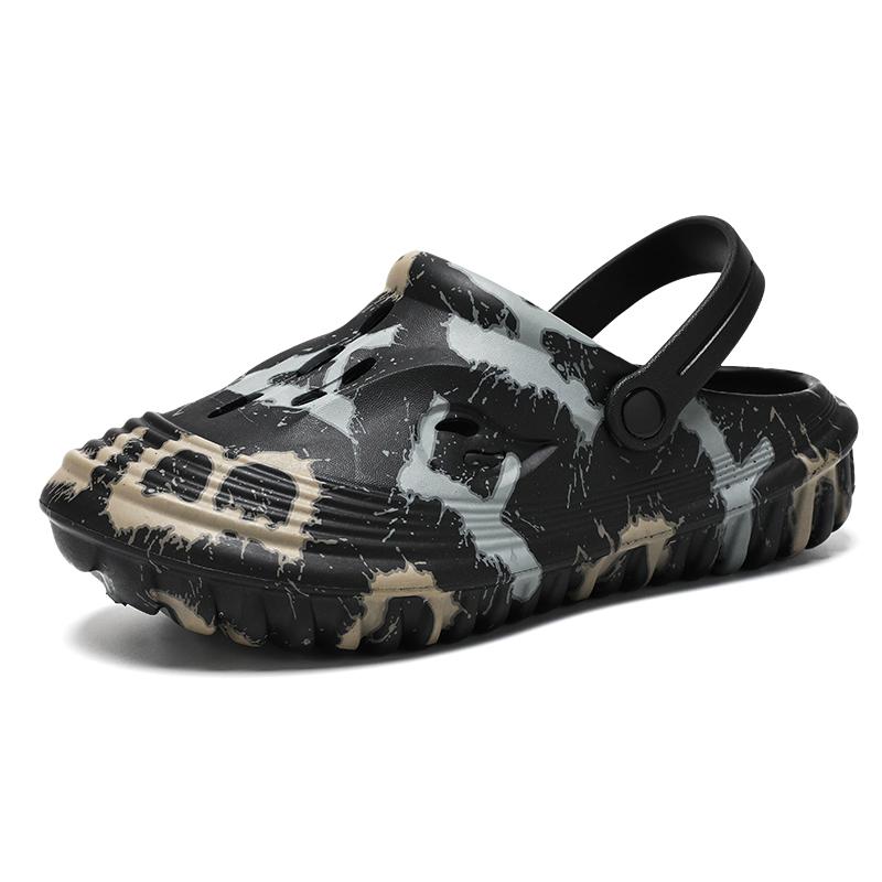 Fashion Summer Men Sandals Outside Wearing Non-slip Step On Slippers Thick Soles Garden Clogs Fashion Beach Shoes for Water
