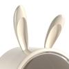 Toilet Paper Dispenser Roll Box White Transparent Cover Bunny Design Large Capacity Easy Access