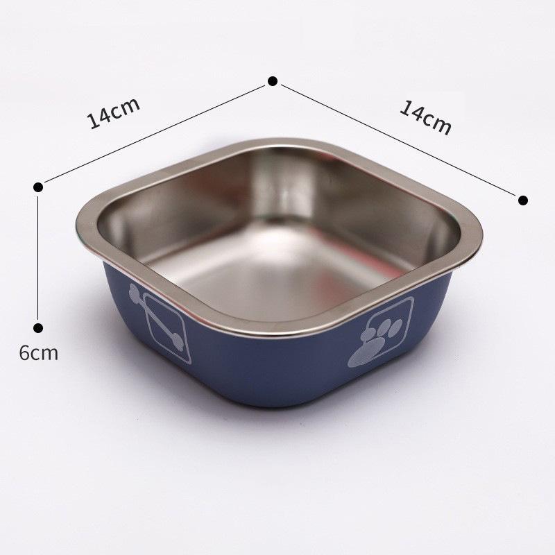 Dog Bowl Stainless Steel Cat Bowl Anti-tip Anti-slip Dog Rice Bowl Cat Drinking Water Pet Bowl Large-capacity Pet Feeder