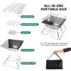 Folding Campfire Grill Stainless Steel Grate Barbeque Grill Portable Camping Grill with Legs for Picnics Backpacking Outdoor