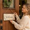 Unfinished Wood Boards Blank Wood Signs with Hanging Ropes Door Hanger DIY Wooden Sign Paintings Art Carving Crafts Wood Chips