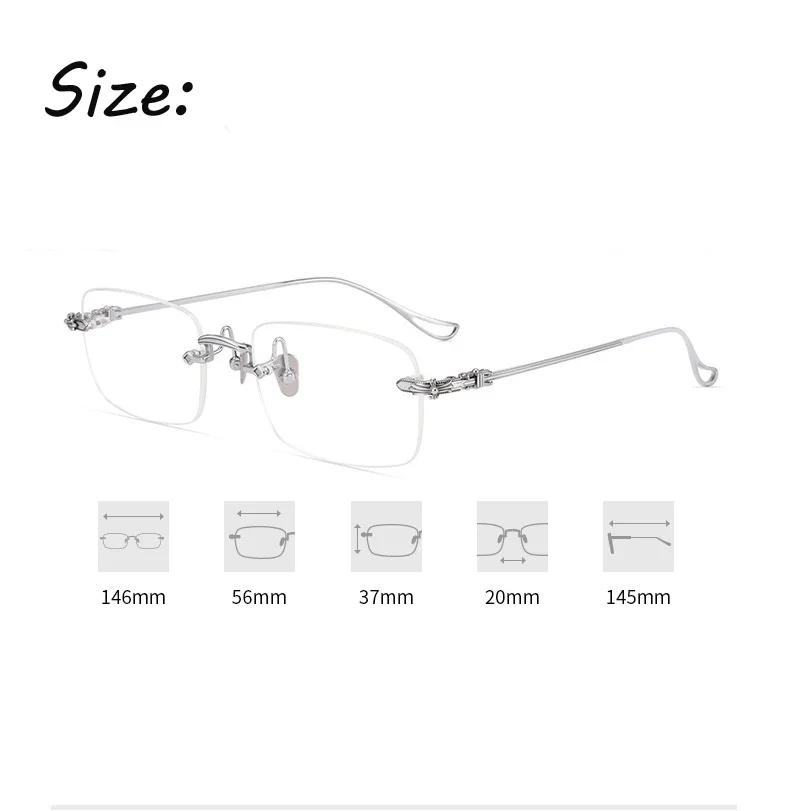 Finished Rimless Presbyopia Glasses Unisex Women Men Anti Blue Light Reading Eyeglasses Optical Prescription Far Sight Eyewear