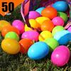 50Pcs Fillable Easter Eggs Empty Colorful Bright Easter Eggs Shell Toys Assorted Colors Easter Eggs Fake Eggs Easter Decor
