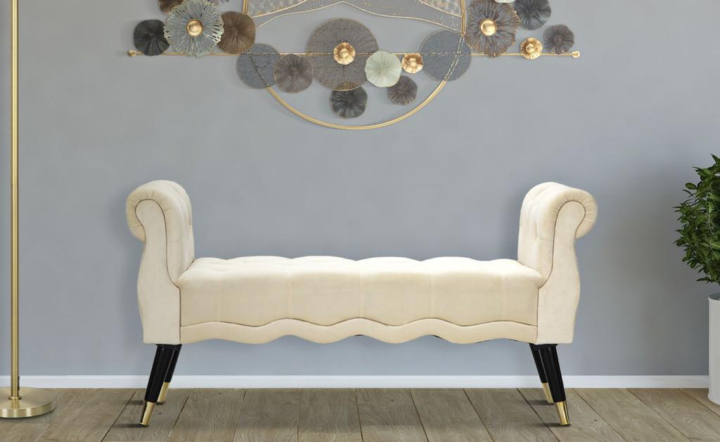 Bank Paris Beige Gold Cm 120X40X60