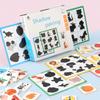 Montessori Wooden Logic Thinking Pairing Puzzle Cognitive Board - Fruit & Animal Matching Educational Enlightenment Game