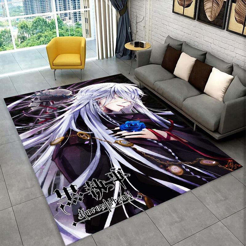 

Black Butler Cartoon Anime Carpet Rug for Playroom Bedroom Living Room Sofa Home Decor,kid Game Area Rug Non-slip Floor Mat 40x60cm