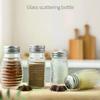 2Pcs Kitchen Glass Spice Bottle Barbecue Seasoning Bottle With Lid Salt And Pepper Shaker Pepper Shaker Mini Seasoning Jar Set