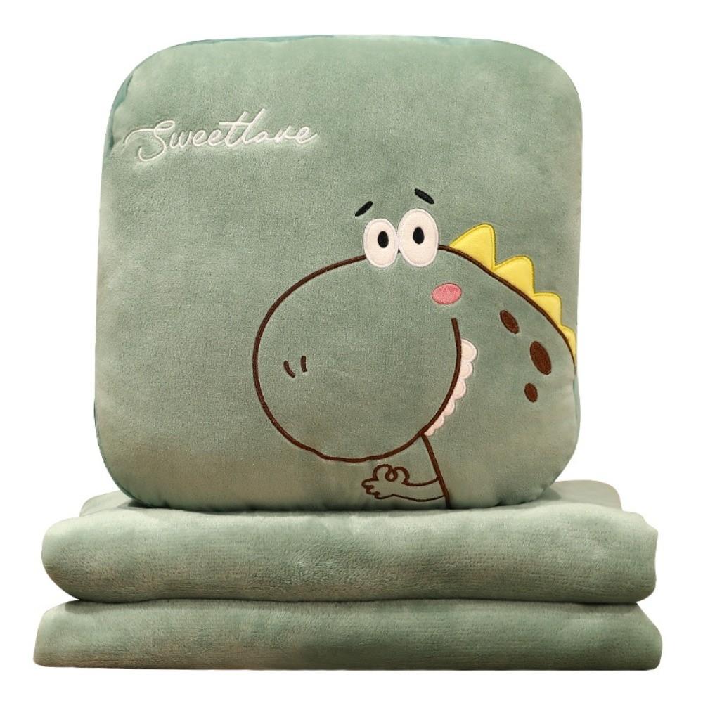 New Cute Cartoon Plush Pillow Portable Folding Sofa Back Cushion Multifunctional 3-in-1 Office Nap Cushion Blanket