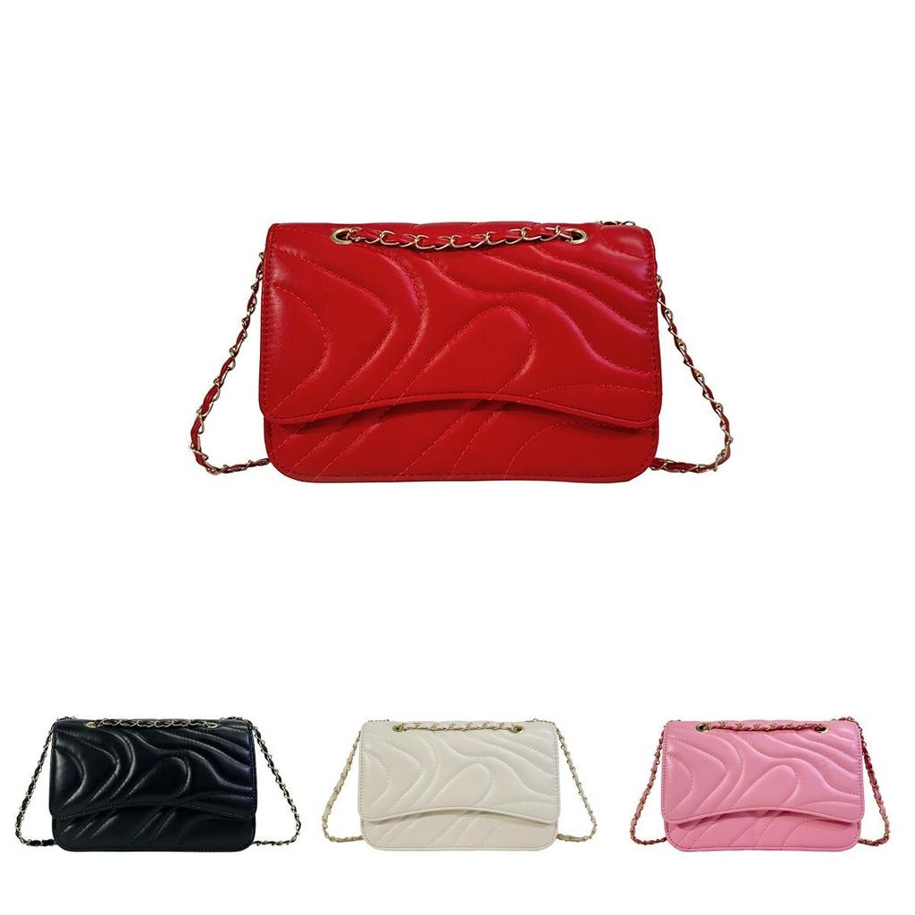 Chic Pu Leather Small Square Bag For Women Stylish Shoulder Crossbody Purse 2024 Fall Winter Collection