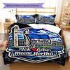 Hertha BSC Pattern Bedding,Quilt Set Quilt Cover Pillowcase Home Birthday Gift(1 * Duvet Cover + 2 * Pillowcase, Without Core)
